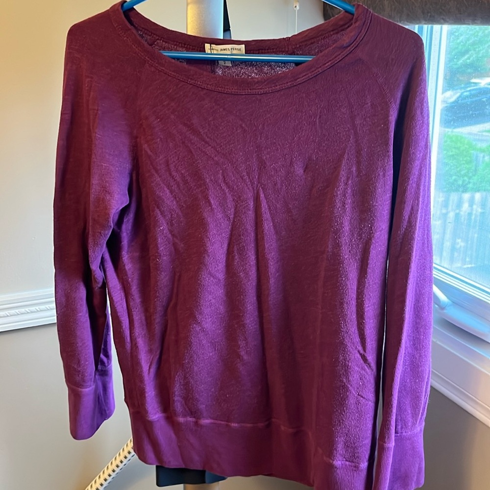 James perse sweatshirt purple size 2